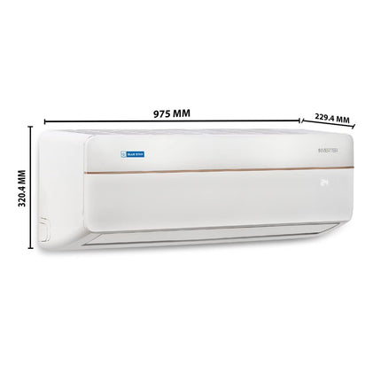 Blue Star 1.7 Ton 3 Star Inverter Split AC (Copper, Convertible 4-in-1 Cooling Mode, 2022 Model, IA319VCU, White) 