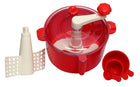KERFORA 2-in-1 Automatic Non-Electric Dough Maker Machine for Kitchen - Atta Maker for Home Roti Preparation (RED - Pack of 1) 