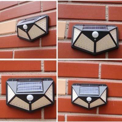 BRITSPEAR 1000Lm Automatic On/Off Waterproof Solar LED Light with Motion Sensor, Deck Garage DC Lamp_Warm White (Pack of 3,1800 Milliamp Hours)(Plastic) 