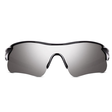 Legend Eyewear Sports Sunglasses for Men Women Youth Cricket Baseball Fishing Cycling Running Golf Motorcycle Tac Glasses UV400 (Grey Black) 