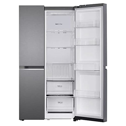 LG 655 L Frost-Free Smart Inverter Double Door Side-By-Side Refrigerator (GL-B257HDSY, Dazzle Steel, Express Freeze | Multi Air-Flow) 