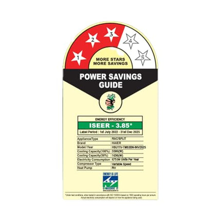 Haier 1 Ton 3 Star Twin Inverter Split AC (Copper, 7 in 1 Convertible, Frost Self Clean, HD Filter, Cools at 54°C, Long Air Throw - HSU11V-TMS3BN-INV,White) 