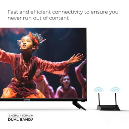 Wobble 80 cm (32 inches) UD Series HD Ready Smart LED Google TV WB32GTAW9216HDFL (Black) 