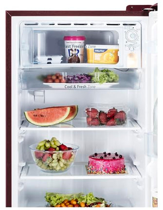 LG 210 L, 5 Star, Direct Cool, Smart Inverter Compressor, Single Door Refrigerator (2025 Model, GL-D231ASAU, Scarlet Aurora, Moist 'N' Fresh, Base stand with Drawer & Fast Ice Making) 