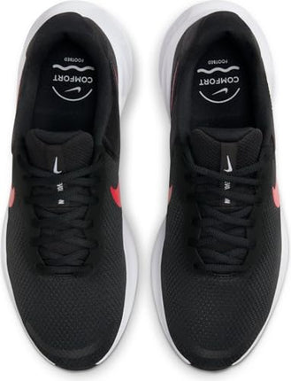 Nike Revolution 7-Black/University Red-White-Fb2207-003-6Uk - Mens, Running Shoes