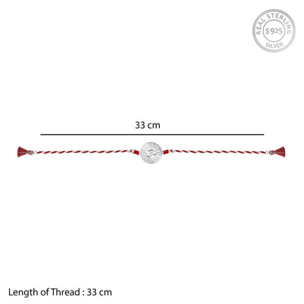 GIVA 925 Silver Protected Om Rakhi|Raksha Bandhan Rakhi for Brother | Gift for Men & Boys| With Certificate of Authenticity and 925 Stamp 