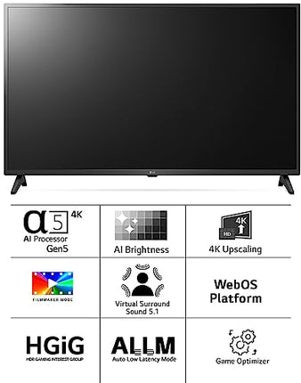 LG 108 cm (43 inches) 4K Ultra HD Smart LED TV 43UQ7550PSF (Ceramic Black) 