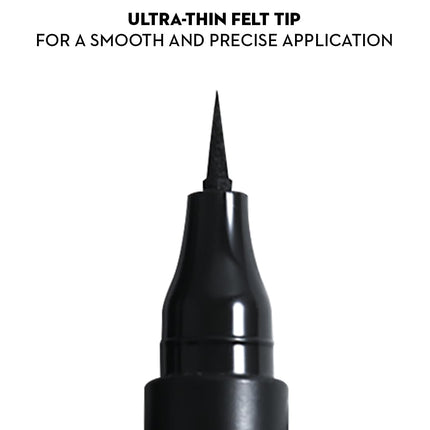 SUGAR Cosmetics Wingman Waterproof Matte Finish Microliner | Liquid Eyeliner | Flexi-Tip Applicator | Pen Eyeliner | Lasts Upto 12 Hrs | Smudgeproof & Transferproof | 1.6ml - 01 I'Ll Be Black 