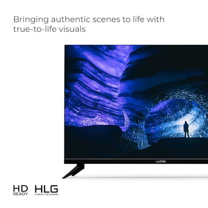 Wobble 80 cm (32 inches) UD Series HD Ready Smart LED Google TV WB32GTAW9216HDFL (Black) 