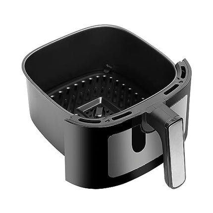 Faber 6L 1500W Digital Air Fryer | Fry, Bake, Roast, Toast, Defrost, Grill & Reheat | 85% Less Oil, 360° Air Cooking | 8-Preset Menu, LED Display & Touch Control, Non-Stick Pan, View Window | (Black) 