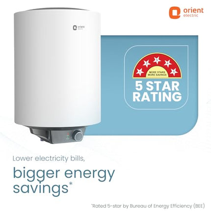 Orient Electric Enamour Classic Pro Geyser|15L Storage Water Heater| High Pressure Epoxy Coated Tank|5 Star rated |8 bar pressure compatibility |Suitable for high rise buildings |5 years tank warranty 