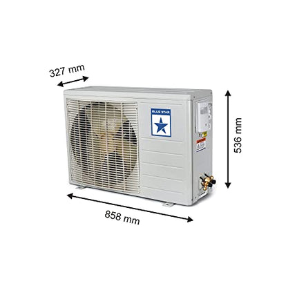 Blue Star 1 Ton 2 Star Fixed Speed Split AC (Copper, Anti Corrosive Gold Fins, Dry Mode, Eco Mode, Hidden Display, Self Diagnosis, Stabiliser Free Operation, Turbo Cool, FA212YNU,White) 
