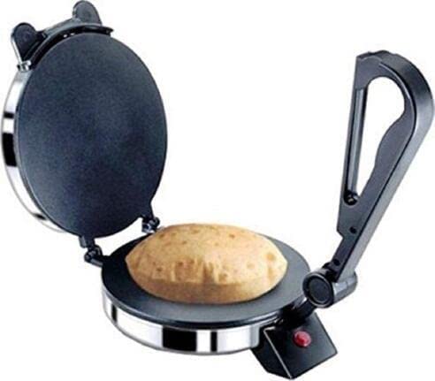 BAJAJ VACCO® Electric Go-Ezzee Chapati/Roti/Khakhra Maker C-02 Wattage 900, Stainless Steel, Black 