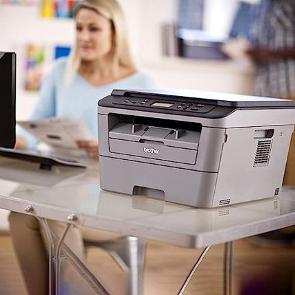 Brother DCP-L2520D Automatic Duplex Laser Printer with 30 Pages Per Minute Print Speed, Multifunction (Print Scan Copy), 2 in 1 (ID) Copy Button, LCD Display, 32 MB Memory, 250 Sheet Paper Tray, USB 