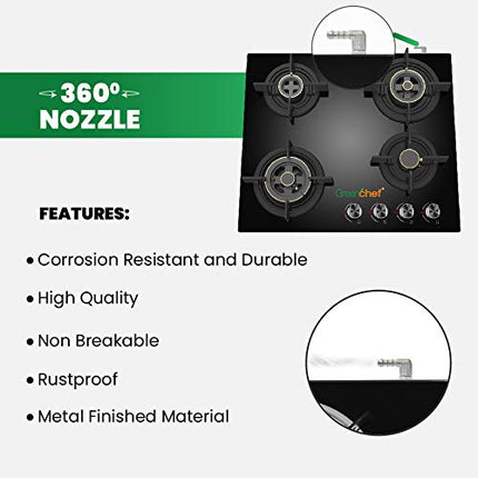 Greenchef GHT HOB Auto Ignition Glass Top Gas Stove (4 Burner) 