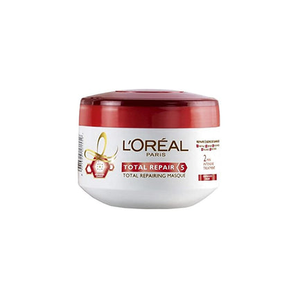 L'Oreal Paris Hair Mask, For Damaged and Weak Hair, With Pro-Keratin + Ceramide, Total Repair 5, 200ml & L'Oreal Paris Moisture Filling Shampoo, With Hyaluronic Acid, For Dry & Dehydrated Hair, 340ml 