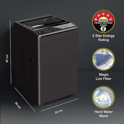 Whirlpool 7.5 Kg 5 Star Royal Fully-Automatic Top Load Washing Machine (WHITEMAGIC ROYAL 7.5 GENX, Grey, Hard Water Wash, ZPF Technology) 