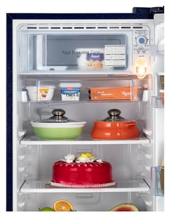 LG 185 L, 5 Star, Smart Inverter Compressor, Direct Cool Single Door Refrigerator (GL-D201ABIU.BBIZEBN, Blue ILAN, Moist N Fresh, Auto Smart Connect & Base Stand Drawer) 