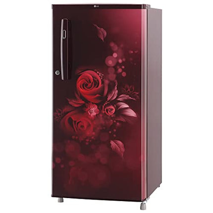 LG 185 L 4 Star Direct-Cool Inverter Single Door Refrigerator (GL-B199OSEY, Scarlet Euphoria, Smart Connect) 