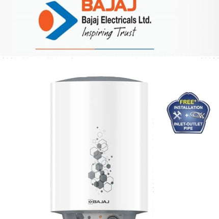 Bajaj Astor 10 Ltr Storage Water Heater | Water Heating With Swirl Flow Technology | Child Safety Mode | Inner Tank With 10 Years Warranty | Free Installation 【Grey & White】 
