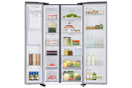 Samsung 633 L, 3 Star, Frost Free, Double Door, Convertible 5-in-1 Digital Inverter, Side By Side Refrigerator with AI, WiFi & Water & Ice Dispenser (RS78CG8543S9HL, Silver, Refined Inox) 