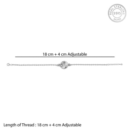 GIVA 925 Silver Sphere Om Rakhi Bracelet with Roli Chawal | Quirky Rakshabandhan Rakhi for Brother | Silver Rakhi for Boys & Men With Certificate of Authenticity and 925 Stamp 