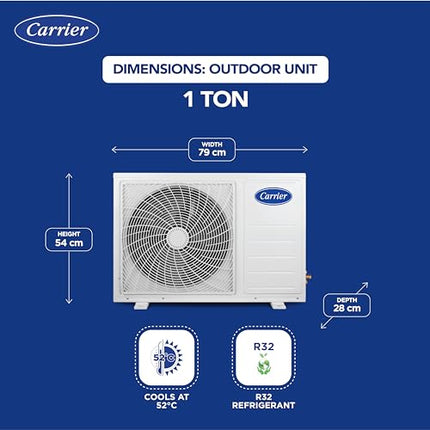 Carrier 1 Ton 5 Star AI Flexicool Inverter Split AC (Copper, Convertible 6-in-1 Cooling,Dual Filtration with HD & PM 2.5 Filter, Auto Cleanser, ESTER Exi, CAI12ES5R34F0,White) 