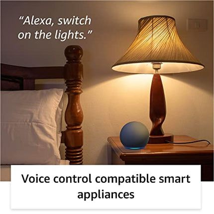 Amazon Echo Dot (5th Gen) | Smart speaker with Bigger sound, Motion Detection, Temperature Sensor, Alexa and Bluetooth| Blue 