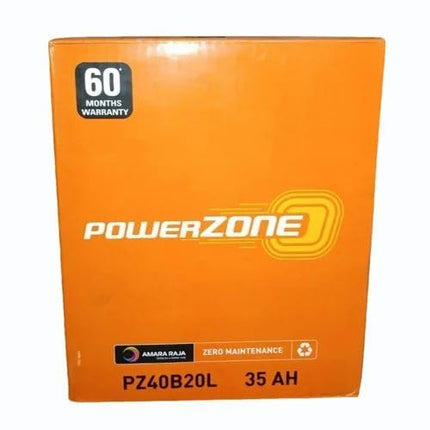 POWERZONE 40B20L 35 AH battery for car PZ40B20L @ 60 Month warranty 