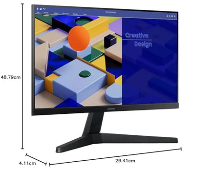 Samsung 22-inch (54.6cm) FHD Flat 1,920 x 1,080 Monitor, IPS, 75 Hz, Bezel Less Design, AMD FreeSync, Flicker Free, HDMI, D-sub, (LS22C310EAWXXL, Black) 