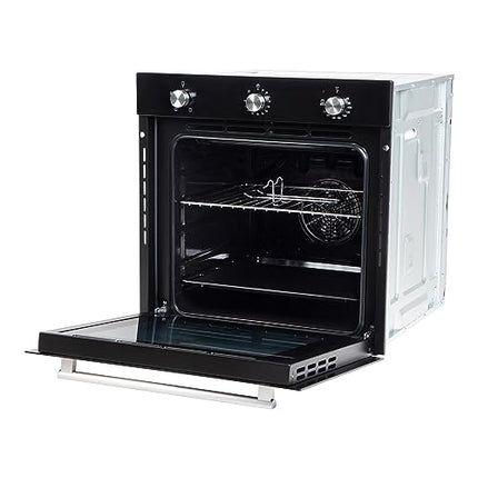 Faber 80L Black Finish Built-In Oven || Push/Pull Knob Control with Digital Display || 4 Cooking Functions with Grill Rack, Universal Pan|| FBIO 80L 4F BK with 1 Yr Comprehensive Warranty 