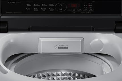 Samsung 8 kg, 5 star, Eco Bubble Tech, Digital Inverter Motor, Soft Closing Door, Fully-Automatic Top Load Washing Machine (WA80BG4441BGTL, Light Gray) 