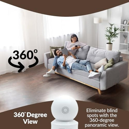 CP PLUS 3 MP Full HD Smart Wi-fi CCTV Camera | 360° Pan & Tilt | View & Talk | Motion Alert | Night Vision | SD Card (Up to 128 GB) | Alexa & OK Google | 2-Way Talk | IR Distance 10Mtr | CP-E35A 