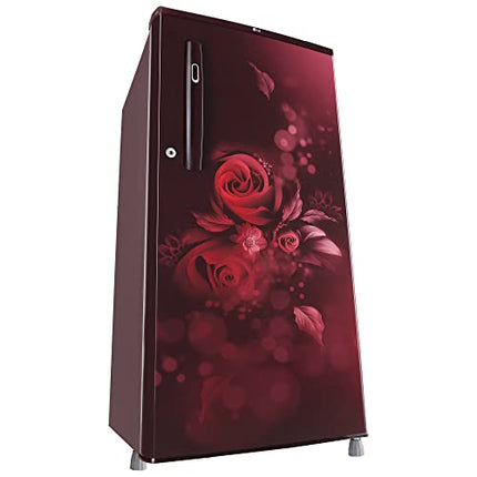 LG 185 L 4 Star Direct-Cool Inverter Single Door Refrigerator (GL-B199OSEY, Scarlet Euphoria, Smart Connect) 