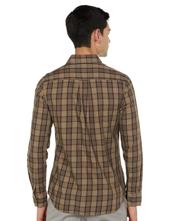 U.S.POLO ASSN. Men's Regular Fit Shirt (USSHTO3464_Lt. Brown 