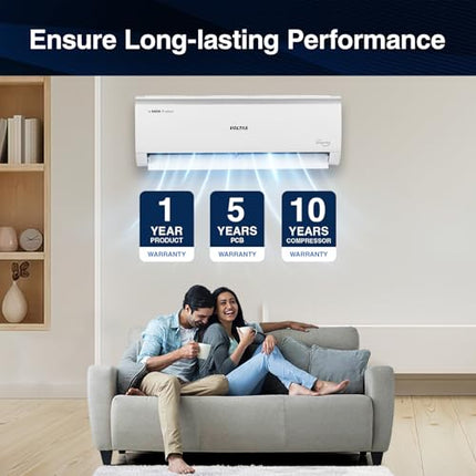 Voltas 1.4 Ton 3 Star, Inverter Split AC (Copper, 4-in-1 Adjustable Mode, Anti-dust Filter, 173V Vectra CAE, White) 