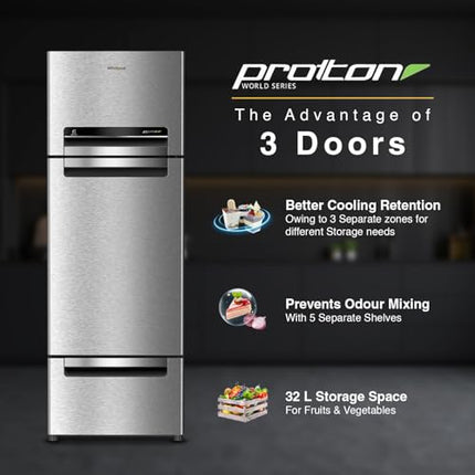 Whirlpool 215 L Frost Free Triple-Door Refrigerator(Fp 223D Protton Roy German Steel(Z) Double Door Refrigerator Space, 2024 Fridge Model) 