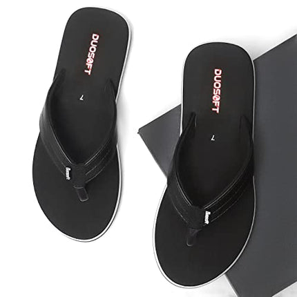 Doctor Walk Flip Flop for Men | Soft Comfortable | Breathable | Fashionable | Stylish | Trendy | Super soft | Lightweight | Anti-Slip Sole | Indoor & Outdoor | (DW-14) (Black-10) 