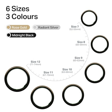 boAt New Launch SmartRing Active Plus, Auto Heart Rate, Sleep, SpO2, Stress & Skin Temperature Monitor, Stainless-Steel Build, Lightweight, 30-Days Battery, Magnetic Charging Case(8, Rose Gold) 