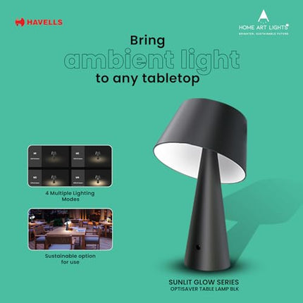 HAVELLS Solar Table Lamp (LED OPTISAVER 0.5WIP44 Solar Table LAMP) 
