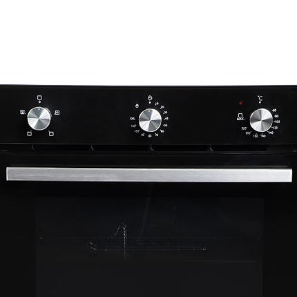 Faber 80L Black Finish Built-In Oven || Push/Pull Knob Control with Digital Display || 4 Cooking Functions with Grill Rack, Universal Pan|| FBIO 80L 4F BK with 1 Yr Comprehensive Warranty 