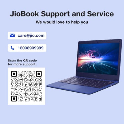 JioBook 11 with Lifetime Office/Android 4G Laptop Mediatek 8788 (JioOS) / Octa-core/ 4GB RAM / 64 eMMC Storage/Thin and Light Laptop (11.6 inch, 990 Grams)/ Dual Band WiFi + SIM/Blue 