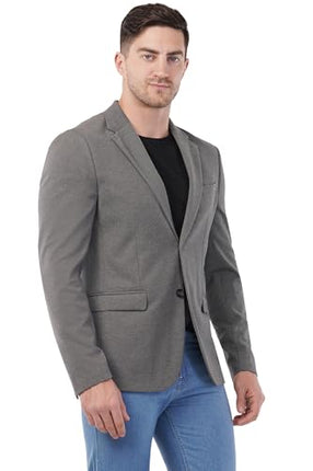 Integration Men's Casual Summer Coat, Stretchable Fabric, Ideal for Any Occasion (in, Numeric, 46, Regular, Grey) 