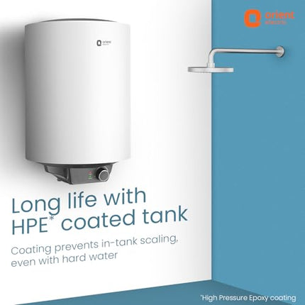 Orient Electric Enamour Classic Pro Geyser|15L Storage Water Heater| High Pressure Epoxy Coated Tank|5 Star rated |8 bar pressure compatibility |Suitable for high rise buildings |5 years tank warranty 