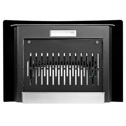 Faber Hood Marcus 60cm 1300 m³/hr Filterless Autoclean Chimney | Touch & Gesture Control | Curved Shaped |12Yr on Motor, 2Yr Comprehensive Warranty by Faber | HOOD MARCUS HC SC BK FL 60, Black 