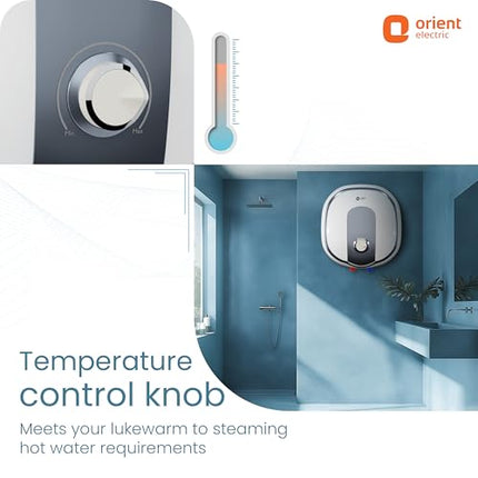 Orient Electric AQUATOR+ | 25L Storage water heater| 5 Ultra-diamond Glassline coated tank | Suitable for high-rise buildings | 7 year tank warranty | Free Installation and Connecting Pipes 
