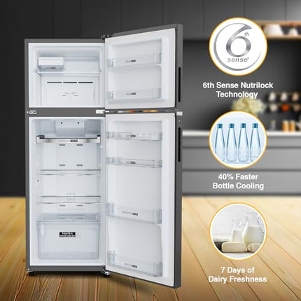 Whirlpool 327 L 3 Star Convertible Frost Free Double Door Refrigerator (IF INV 375 ILLUSIA STEEL(3S) CONV-TL 2024 Model) 