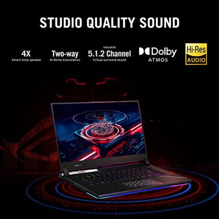 Asus Rog Strix Scar 15 (2022) 15.6 Inches 2K Wqhd 240Hz/3Ms Intel Core I9-12900H 12Th Gen Rtx 3070 Ti 8Gb Graphics, Gaming Laptop (32Gb/1Tb Ssd/Windows 11 Home/Office 2021/Black/2.3 Kg) G533Zw-Ln136Ws 