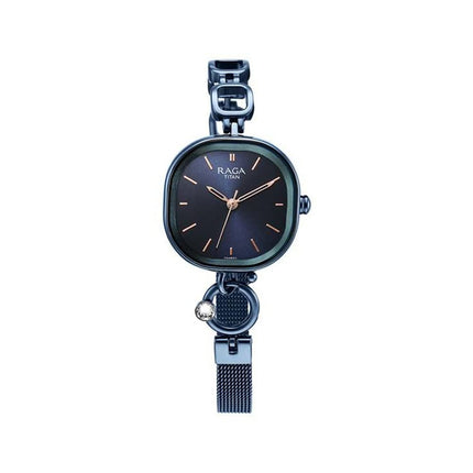 Titan Raga Delight Blue Dial Analog Metal Strap Watch for Women-NS2693QM01 
