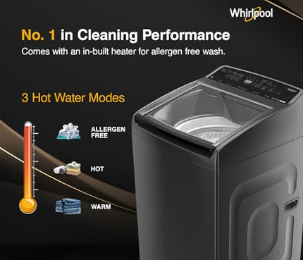 Whirlpool 7.0 Kg 5 Star StainWash Magic Clean Pro Fully Automatic Top Load Washing Machine (MAGIC CLEAN PRO SW 7.0 (H) GREY 10YMW with In-Built Heater) 
